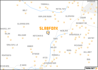 map of Slab Fork