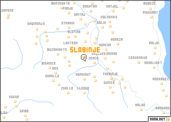 map of Slabinjë