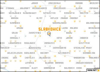 map of Słabkowice