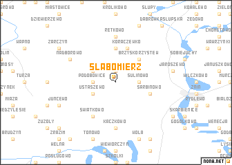 map of Słabomierz