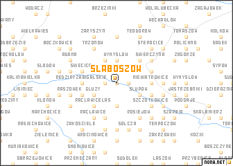 map of Słaboszów