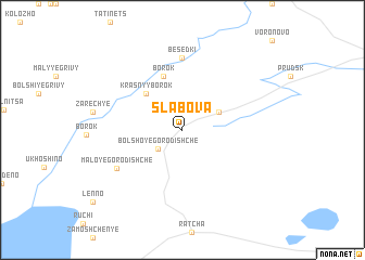 map of Slabova