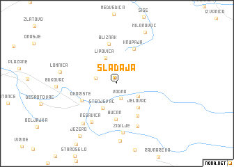 map of Sladaja