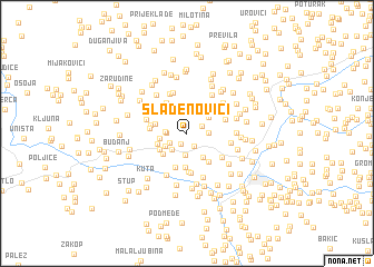 map of Slađenovići