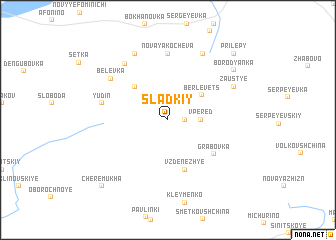 map of Sladkiy