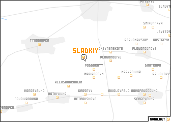 map of Sladkiy