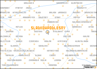 map of Śladków Podleśny