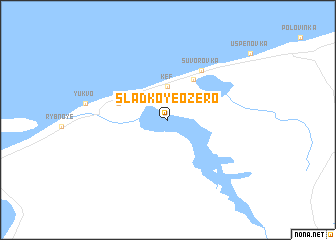 map of Sladkoye Ozero