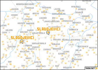 map of Sladojevići