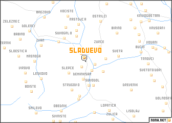 map of Sladuevo