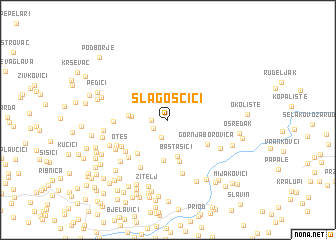 map of Slagoščići
