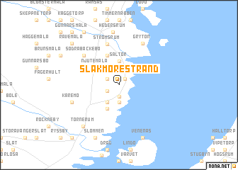 map of Slakmöre Strand