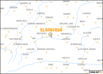 map of Slana Voda