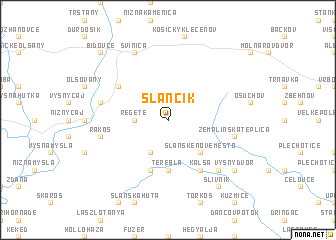 map of Slančík