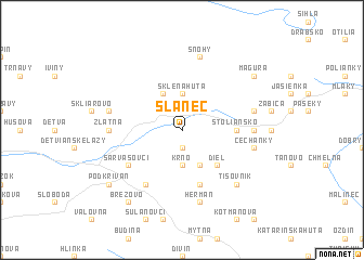 map of Slanec