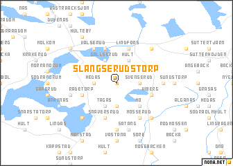 map of Slängserudstorp