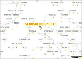 map of Slanské Nové Mesto