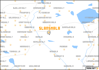 map of Slänsmåla