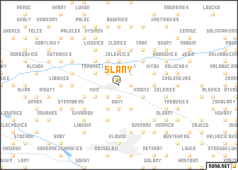 map of Slaný