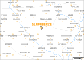 map of Šlapaberžė