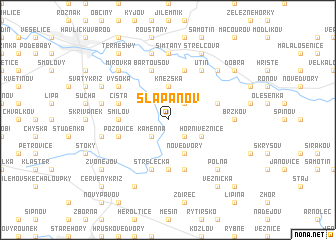 map of Šlapanov