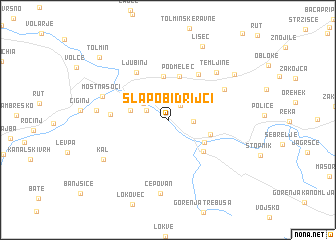 map of Slap ob Idrijci