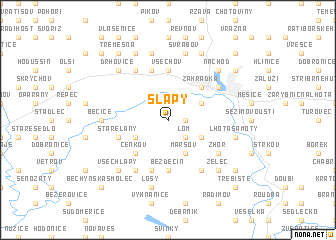 map of Slapy