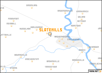 map of Slate Mills