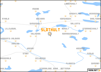 map of Släthult