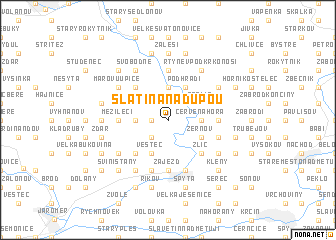 map of Slatina nad Úpou