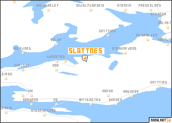 map of Slåttnes