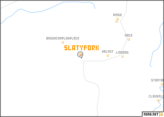 map of Slaty Fork