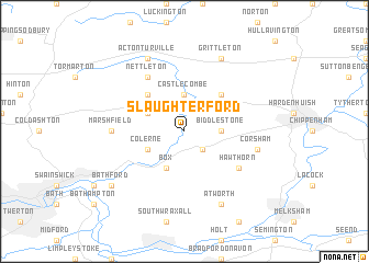 map of Slaughterford