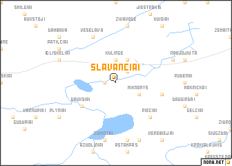 map of Šlavančiai