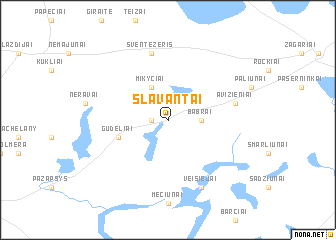 map of Šlavantai