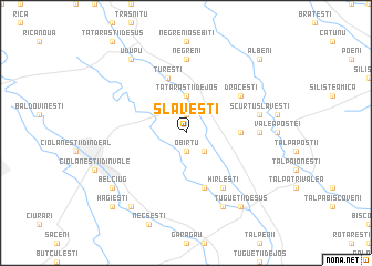 map of Slăveşti