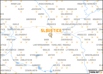 map of Slavětice