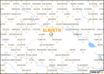 map of Slavětín