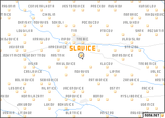 map of Slavice