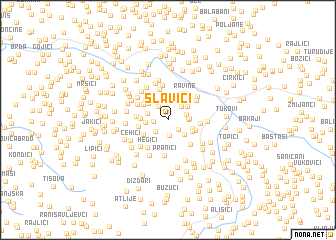 map of Slavići