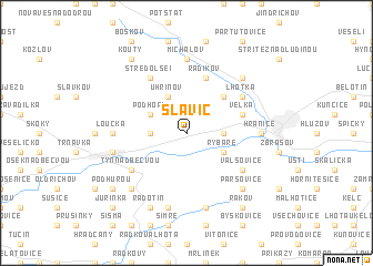 map of Slavíč