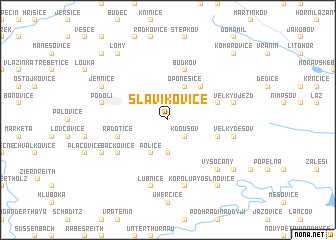 map of Slavíkovice