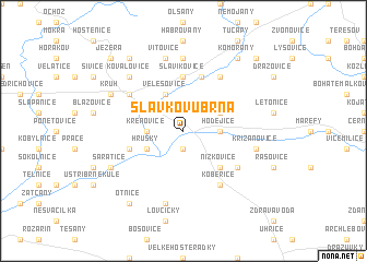 map of Slavkov u Brna