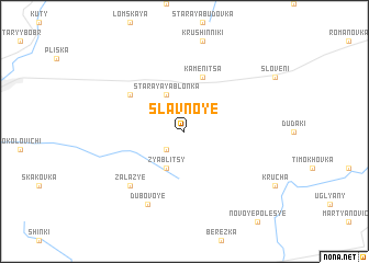 map of Slavnoye