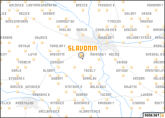 map of Slavonín