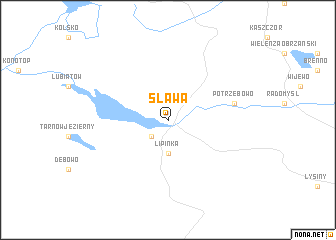 map of Sława