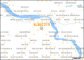 map of Sławczyn