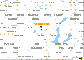 map of Sławęcin