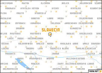 map of Sławęcin