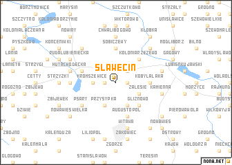 map of Sławęcin